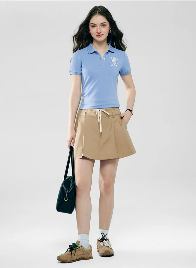 جيوردانو بولو نسائي مطرز بأسد ثلاثي الأبعاد بقصة ضيقة